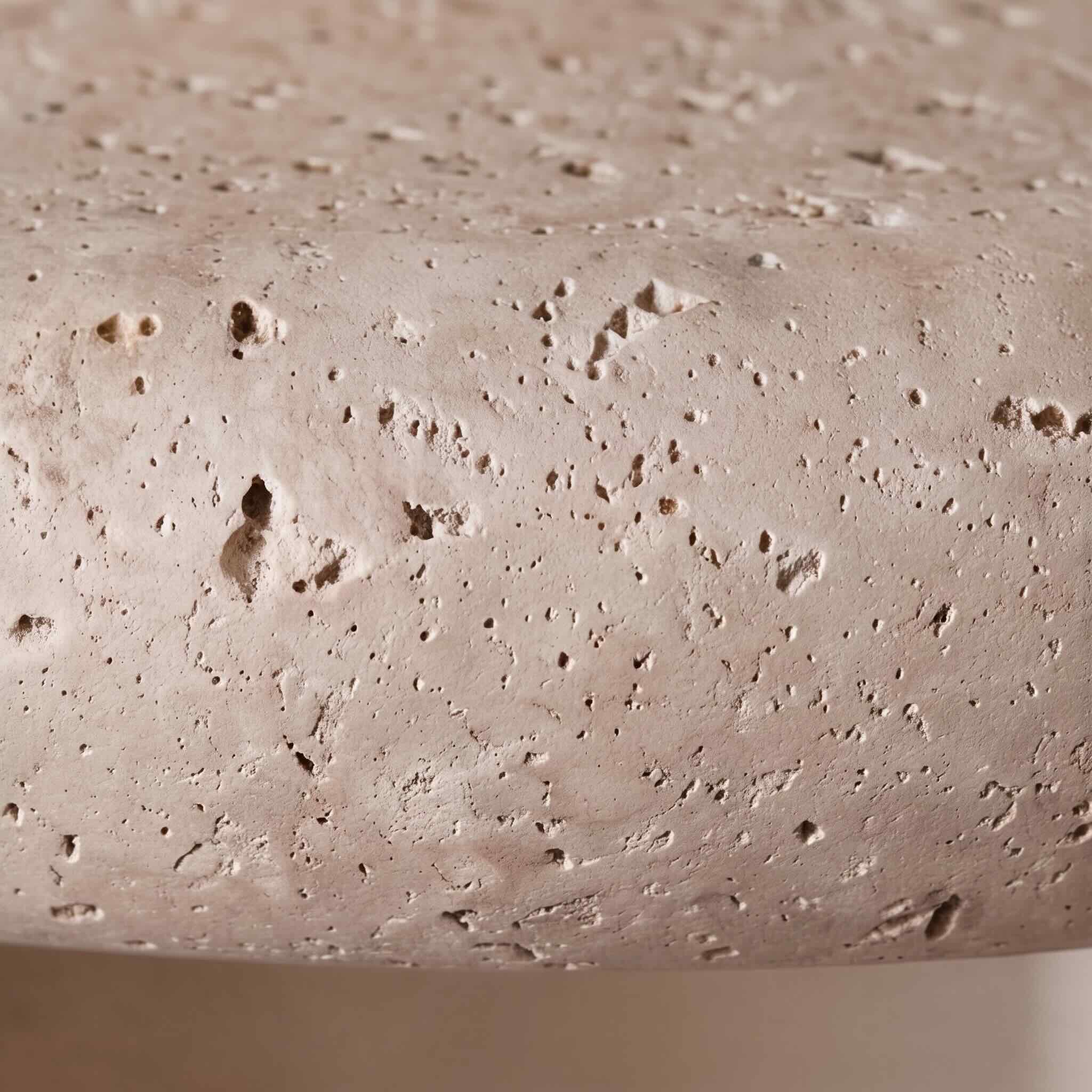 Travertine Stone & Wood LED Pendant Light