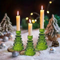 Tree-Shaped Glass Votive Holders (Set of 3)