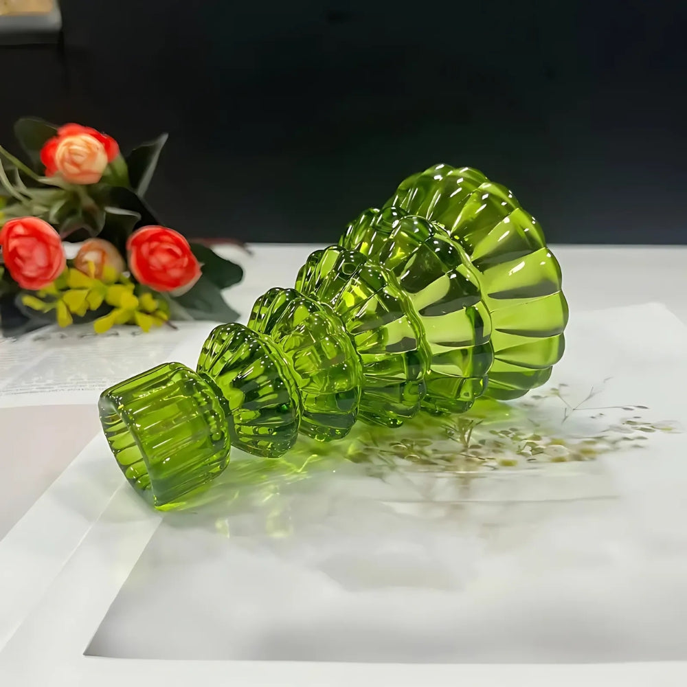 Tree-Shaped Glass Votive Holders (Set of 3)