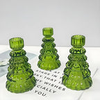 Tree-Shaped Glass Votive Holders (Set of 3)