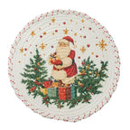 Tree Skirt Braided Cotton Quilted Winter Motif Conceals Stand