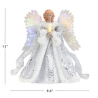 Tree Topper Angel Animated Fiber Optic Warm White LED