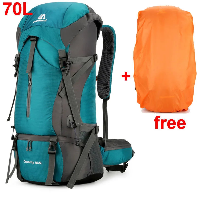 Trekking Backpack 70L Integrated Rain Cover