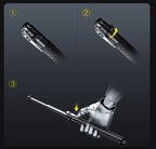 Trekking Pole Automatic Pop-Up Adjustable Anti-Slip Grip
