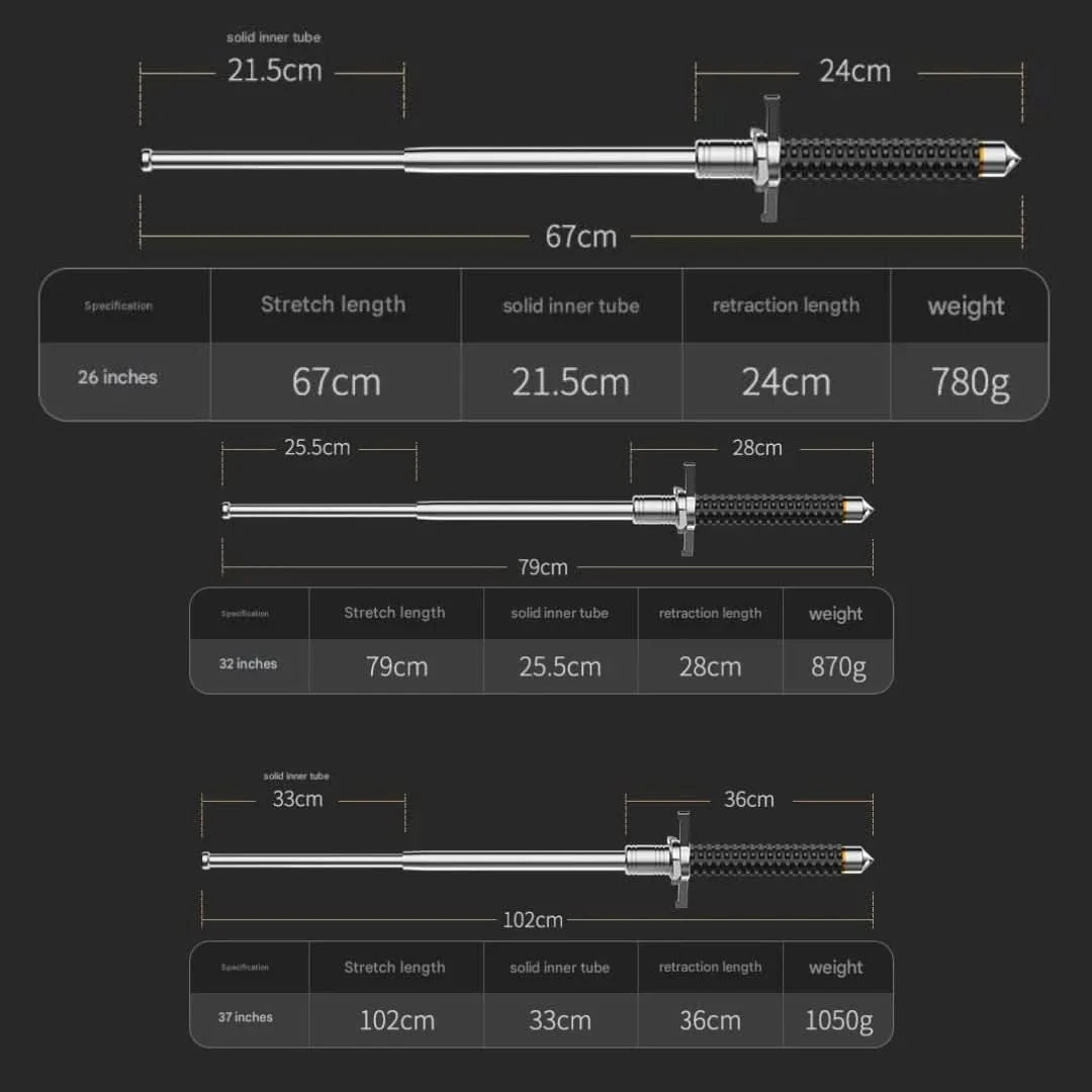 Trekking Pole Lightweight Alloy Anti-Slip Grip & Stable Foot