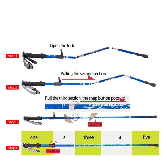 Trekking Pole Lightweight Foldable Telescopic