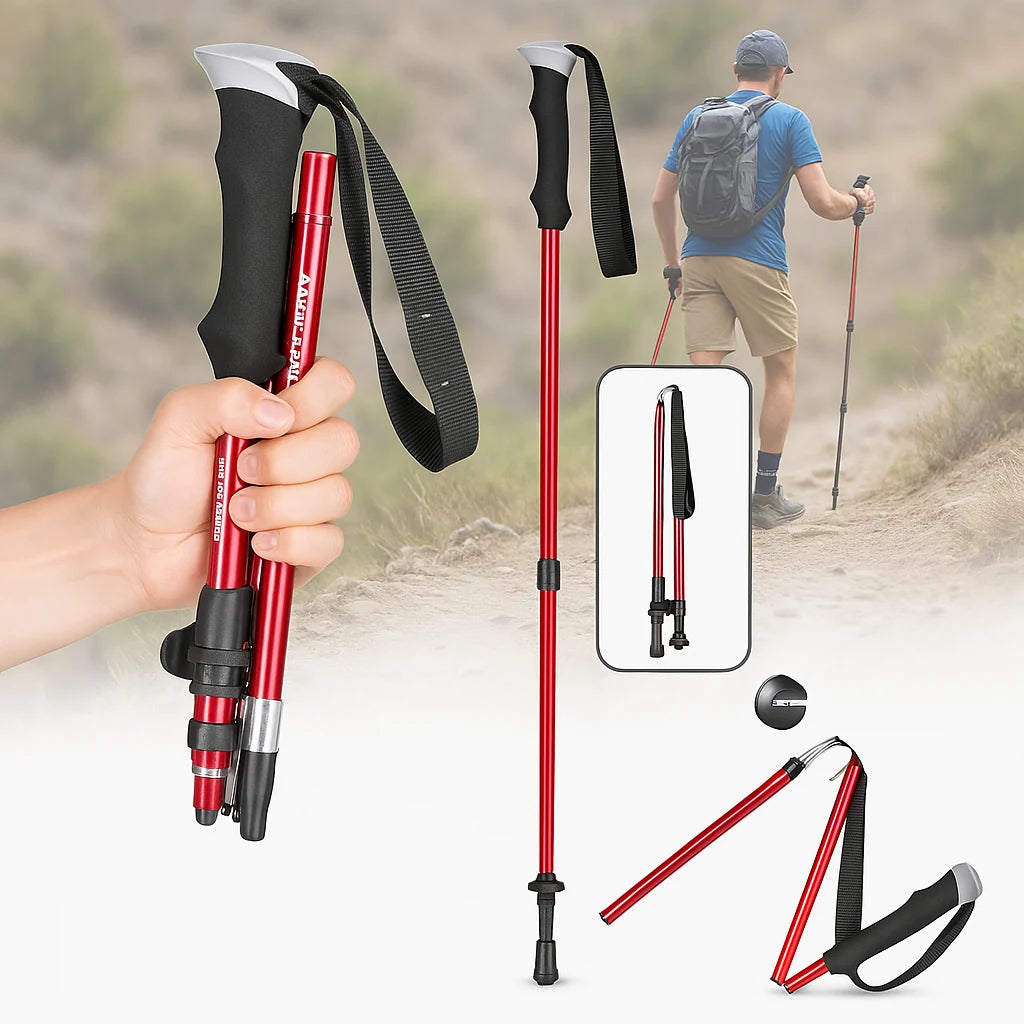 Trekking Poles Adjustable Foldable Quick Lock