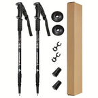 Trekking Poles Adjustable Shock-Absorbing Aluminum & Rubber Grips