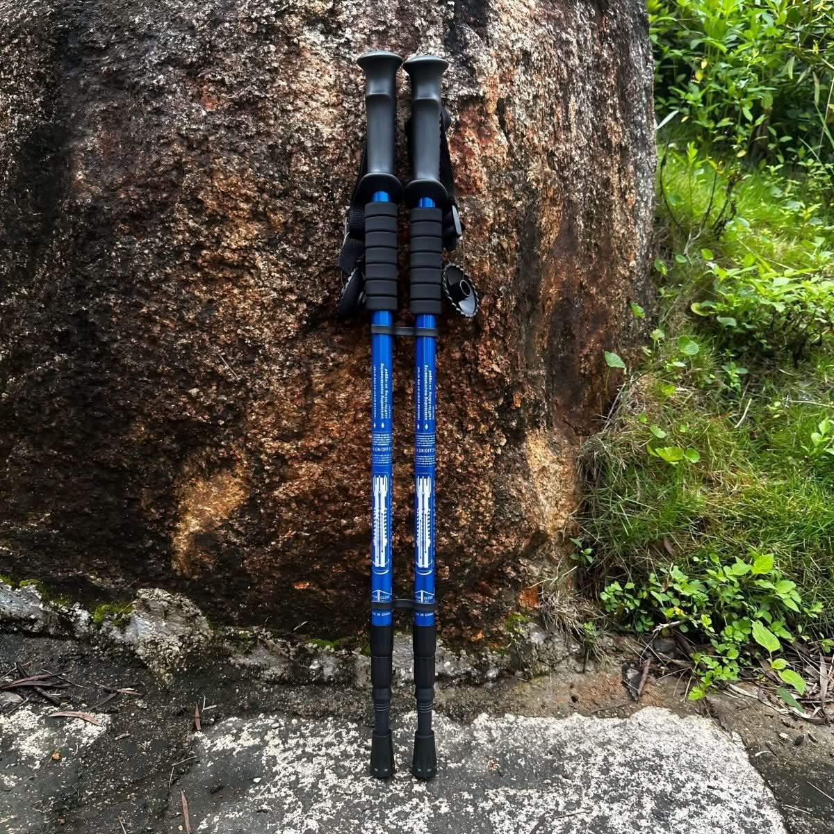 Trekking Poles Adjustable Shock-Absorbing Aluminum & Rubber Grips