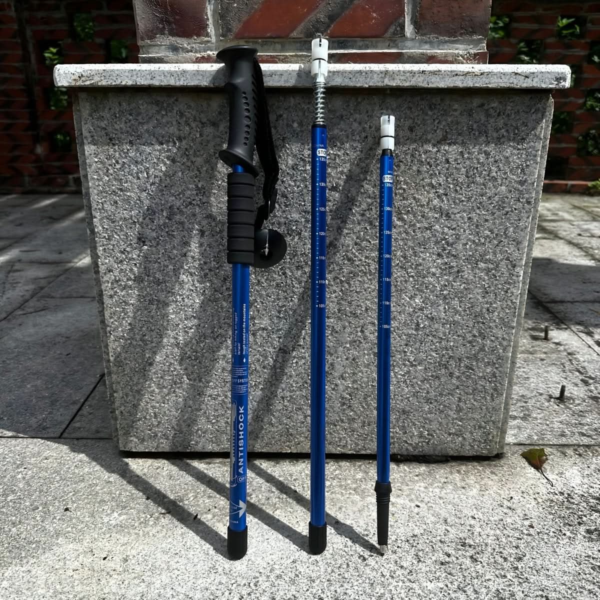 Trekking Poles Adjustable Shock-Absorbing Aluminum & Rubber Grips