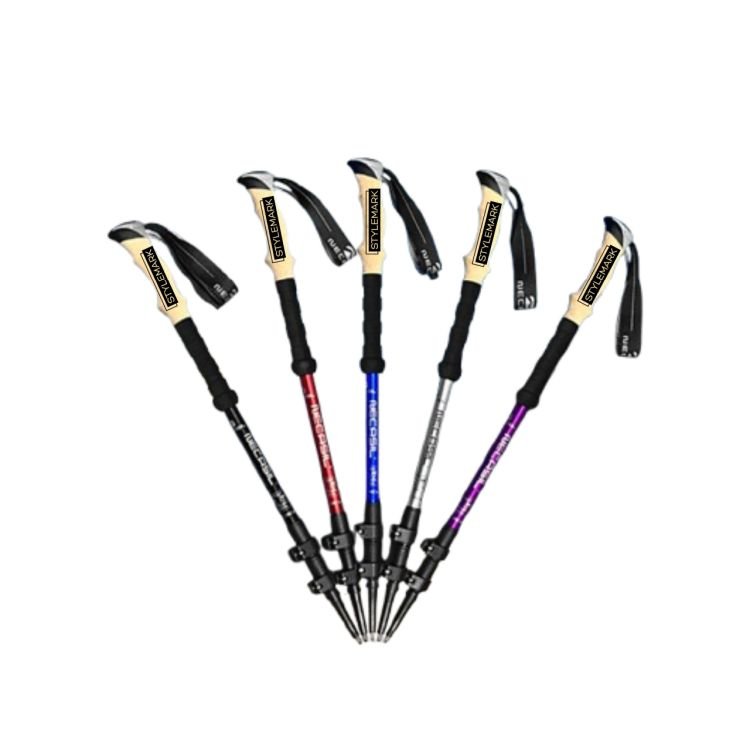 Trekking Poles Carbon Fiber Anti-Shock Ergonomic Cork Grip
