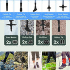 Trekking Poles Carbon Fiber Quick-Lock Adjustable EVA Foam Grip