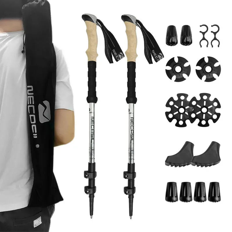 Trekking Poles Collapsible Lightweight Aviation-Grade Aluminum