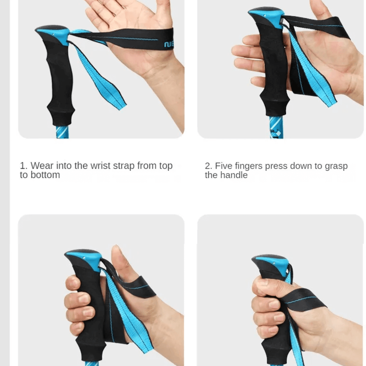 Trekking Poles Collapsible Lightweight Aviation-Grade Aluminum