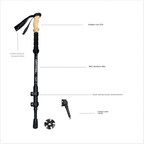 Trekking Poles Collapsible Lightweight Aviation-Grade Aluminum