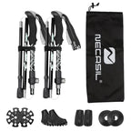 Trekking Poles Foldable Adjustable Aluminium Shaft & EVA Grip