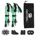 Trekking Poles Foldable Adjustable Aluminium Shaft & EVA Grip