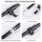Trekking Poles Foldable Adjustable Aluminium Shaft & EVA Grip