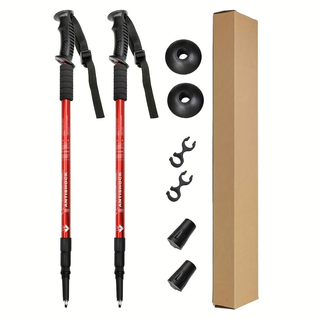Trekking Poles Shock-Absorbing Telescopic Aluminum
