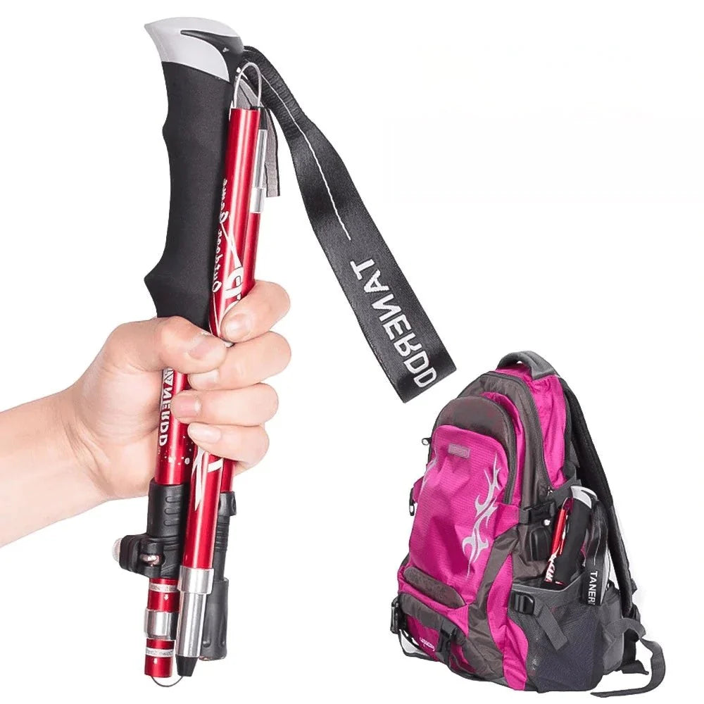 Trekking Poles Telescopic Foldable Tungsten Tips