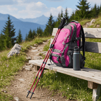 Trekking Poles Telescopic Lightweight Ergonomic Grip & Anti-Slip Tips