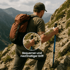 Trekking Poles Telescopic Lightweight Ergonomic Grip & Anti-Slip Tips