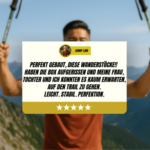 Trekking Poles Telescopic Lightweight Ergonomic Grip & Anti-Slip Tips