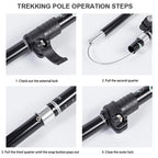 Trekking Poles Ultralight Aluminum Adjustable Length EVA Grip
