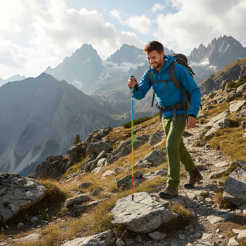 Trekking Poles Ultralight Carbon Fiber Foldable Adjustable Height