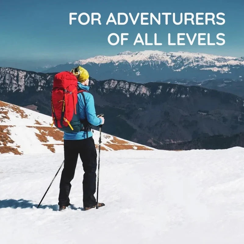 Trekking Stick Quick-Fold Alloy Steel & Textured Grip