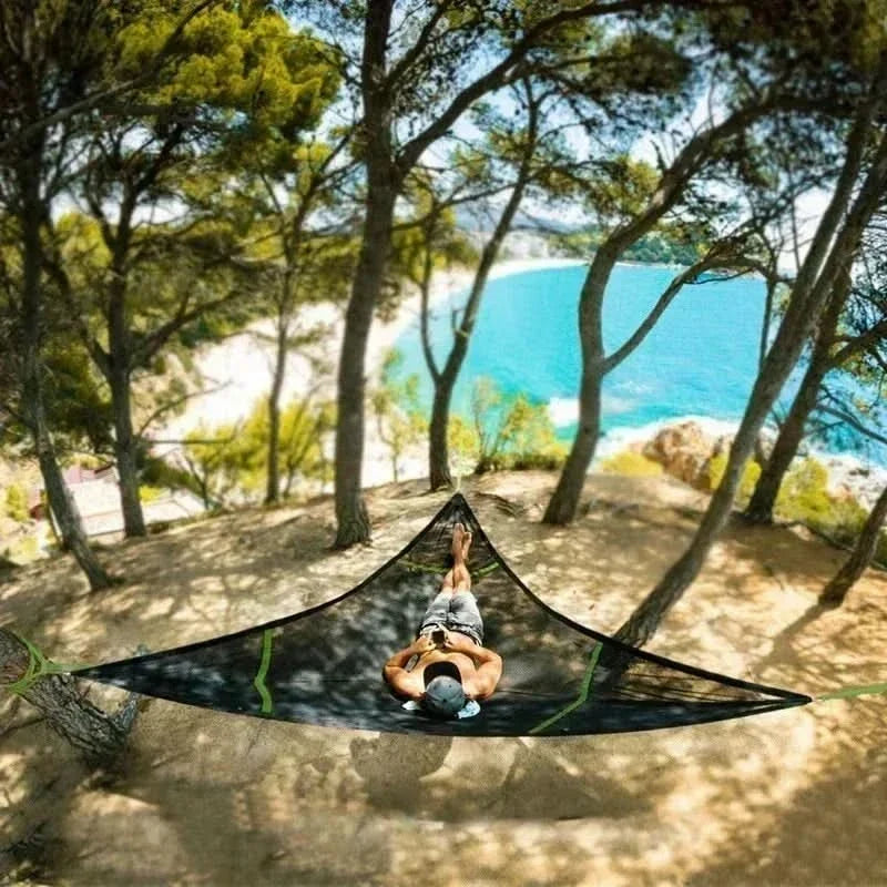 Triangle Hammock Multi-Person Portable Mesh 331 lb Capacity