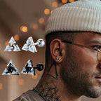 Triangle Stud Earrings 925 Sterling Silver Lightweight