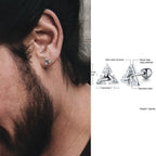 Triangle Stud Earrings 925 Sterling Silver Lightweight