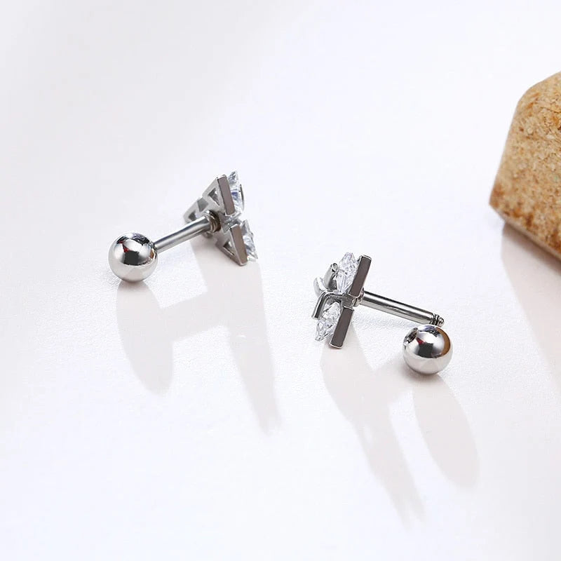 Triangle Stud Earrings 925 Sterling Silver Lightweight