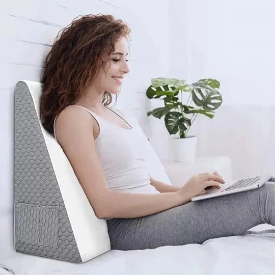 Triangle Wedge Pillow Angled Support Removable Cover Non-Slip Base