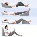 Triangle Wedge Pillow Angled Support Removable Cover Non-Slip Base