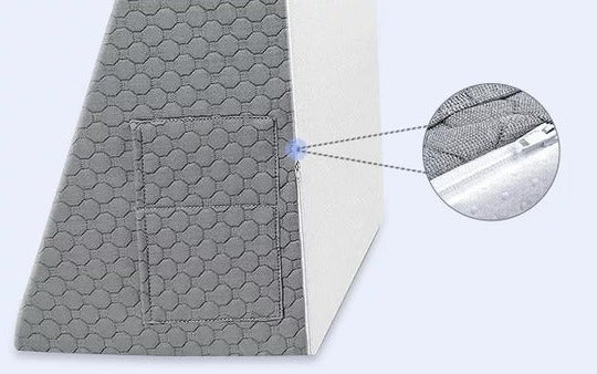 Triangle Wedge Pillow Angled Support Removable Cover Non-Slip Base