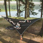 Triangular Camping Hammock Triple-Attachment Nylon Three-Person
