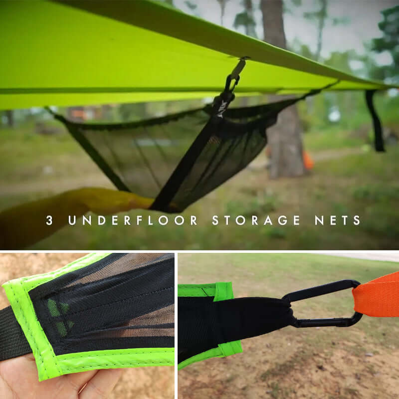 Triangular Camping Hammock Triple-Attachment Nylon Three-Person