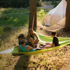 Triangular Camping Hammock Triple-Attachment Nylon Three-Person