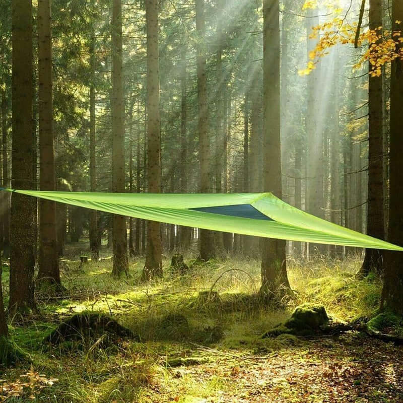 Triangular Camping Hammock Triple-Attachment Nylon Three-Person