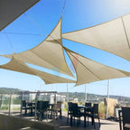 Triangular Shade Sail Waterproof Polyester UV Protection Mounting Kit