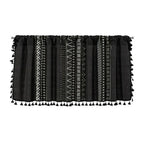 Tribal Geometric Linen Cabinet Curtain With Tassels (Rod Pocket)
