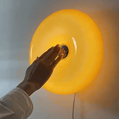 Tricolor Dimmable Built-In LED Donut Glass Wall Sconce