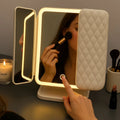 Trifold Vanity Mirror LED 2x & 3x Magnification USB-C