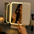 Trifold Vanity Mirror LED 2x & 3x Magnification USB-C