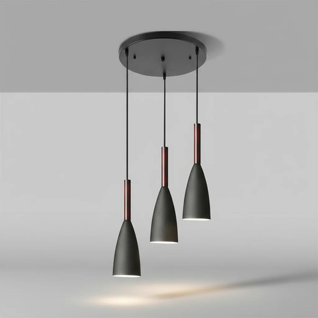 Triple Pendant Light Scandinavian Height Adjustable Dimmable E27