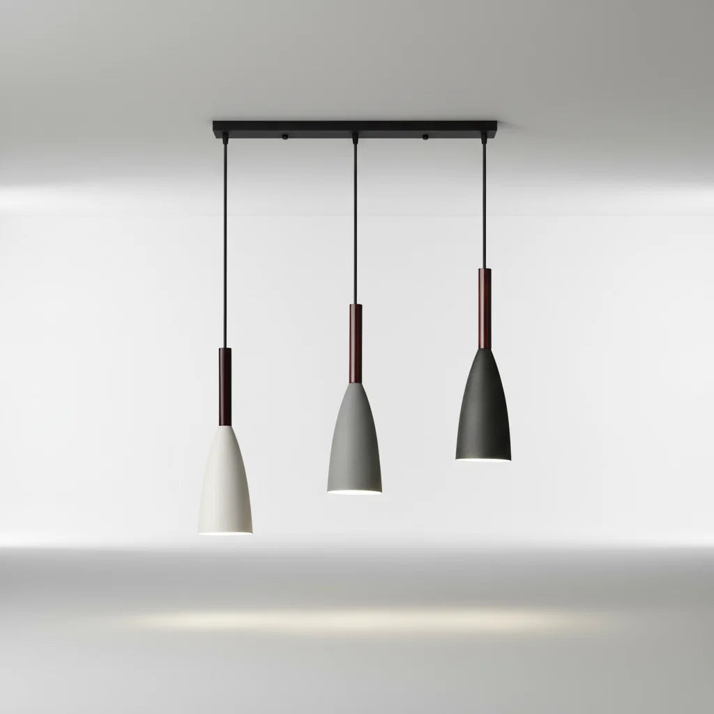 Triple Pendant Light Scandinavian Height Adjustable Dimmable E27