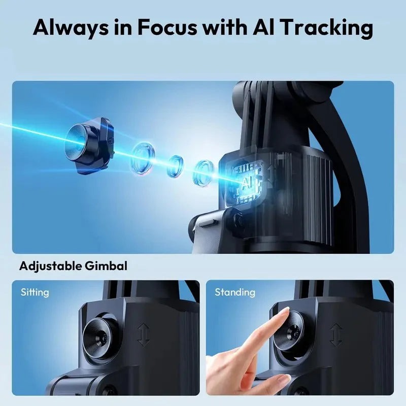 Tripod Face & Body Tracking 360° Detachable Remote