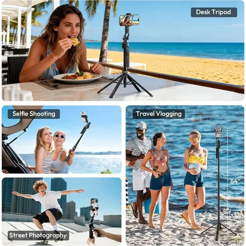 Tripod Face & Body Tracking 360° Detachable Remote